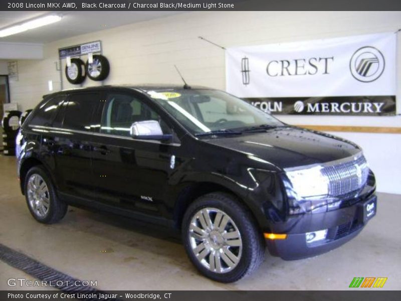 Black Clearcoat / Charcoal Black/Medium Light Stone 2008 Lincoln MKX AWD
