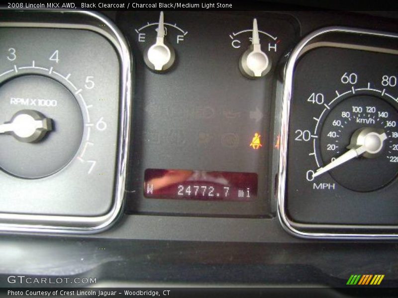 Black Clearcoat / Charcoal Black/Medium Light Stone 2008 Lincoln MKX AWD