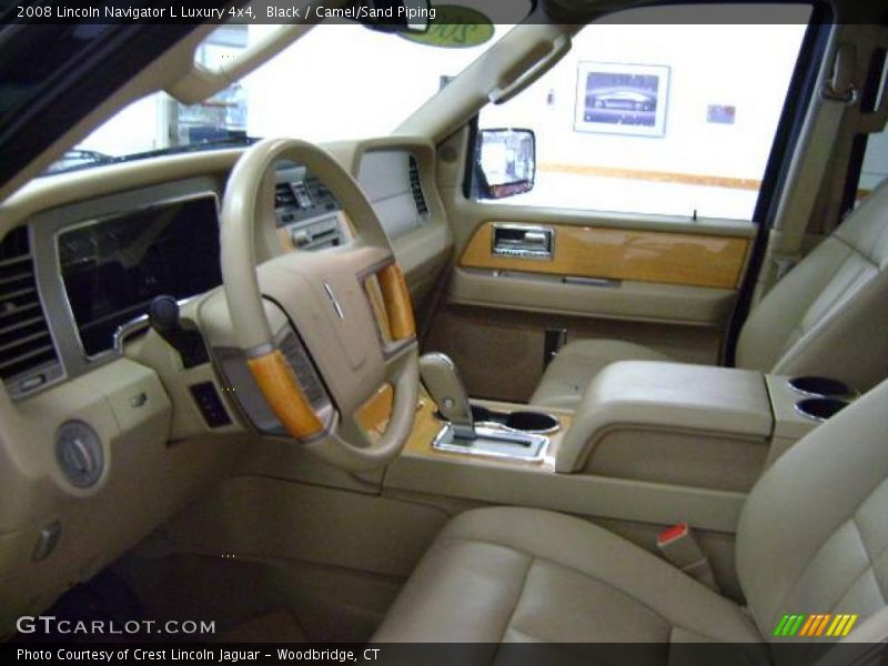 Black / Camel/Sand Piping 2008 Lincoln Navigator L Luxury 4x4