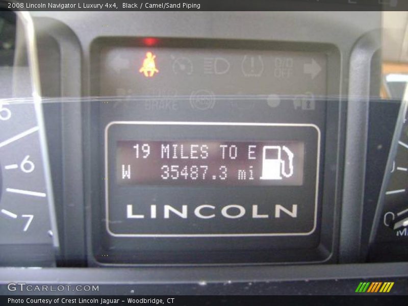 Black / Camel/Sand Piping 2008 Lincoln Navigator L Luxury 4x4
