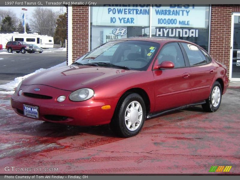 Toreador Red Metallic / Grey 1997 Ford Taurus GL