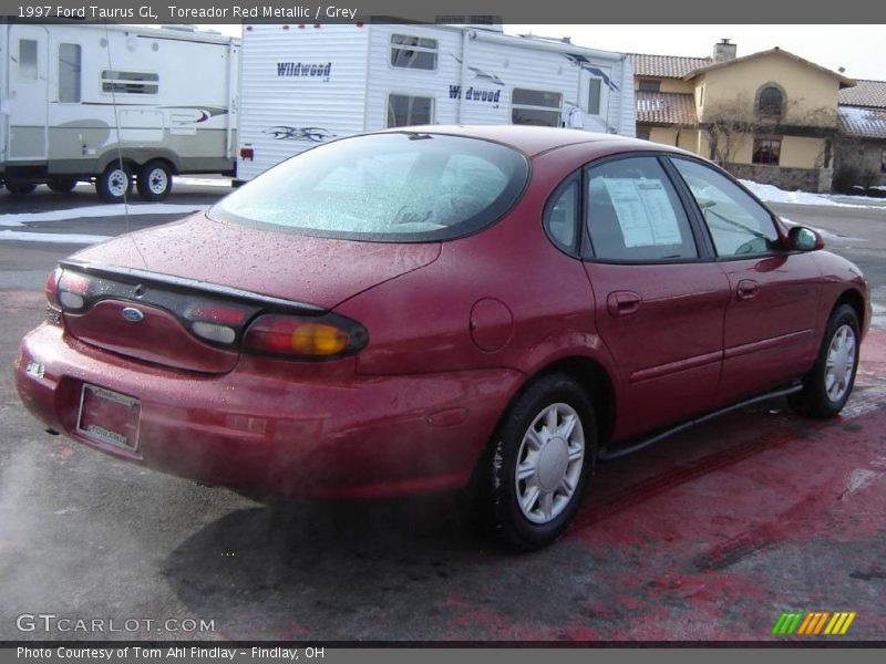 Toreador Red Metallic / Grey 1997 Ford Taurus GL