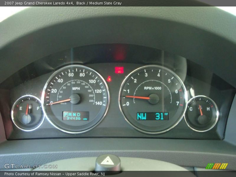 Black / Medium Slate Gray 2007 Jeep Grand Cherokee Laredo 4x4