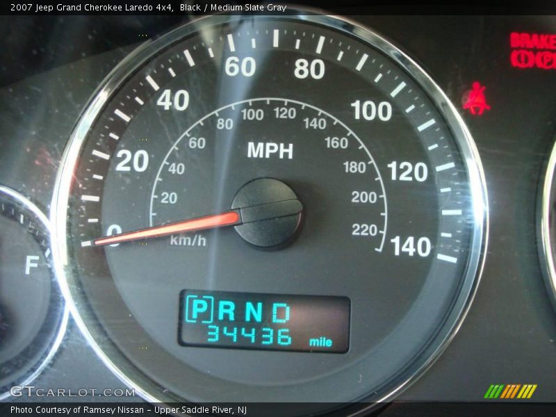 Black / Medium Slate Gray 2007 Jeep Grand Cherokee Laredo 4x4