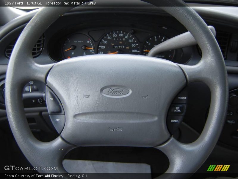 Toreador Red Metallic / Grey 1997 Ford Taurus GL