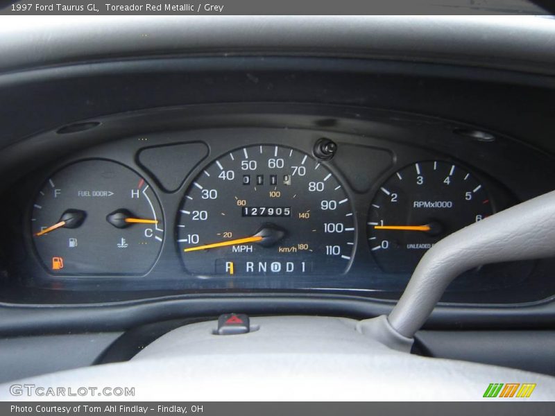 Toreador Red Metallic / Grey 1997 Ford Taurus GL