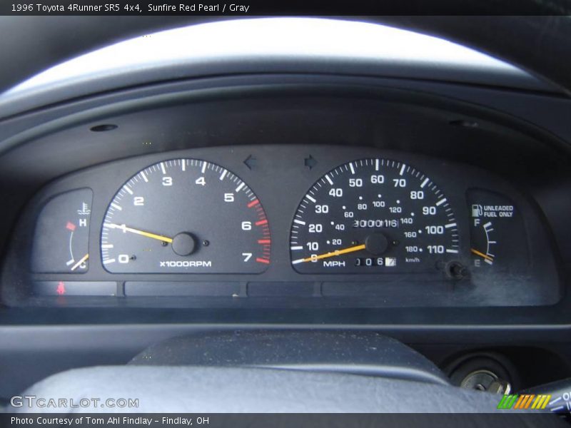Sunfire Red Pearl / Gray 1996 Toyota 4Runner SR5 4x4