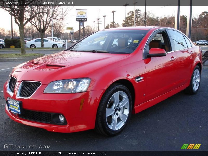 Liquid Red / Onyx/Red 2009 Pontiac G8 GT
