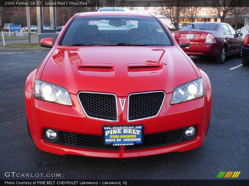 Liquid Red / Onyx/Red 2009 Pontiac G8 GT