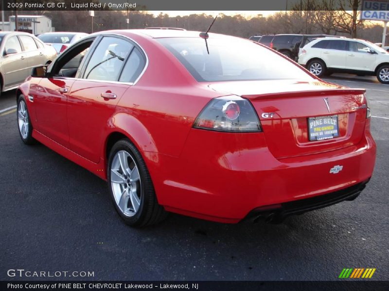 Liquid Red / Onyx/Red 2009 Pontiac G8 GT