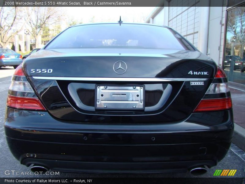 Black / Cashmere/Savanna 2008 Mercedes-Benz S 550 4Matic Sedan