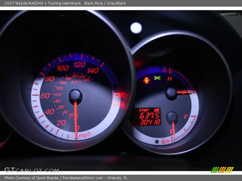 Black Mica / Gray/Black 2007 Mazda MAZDA3 s Touring Hatchback
