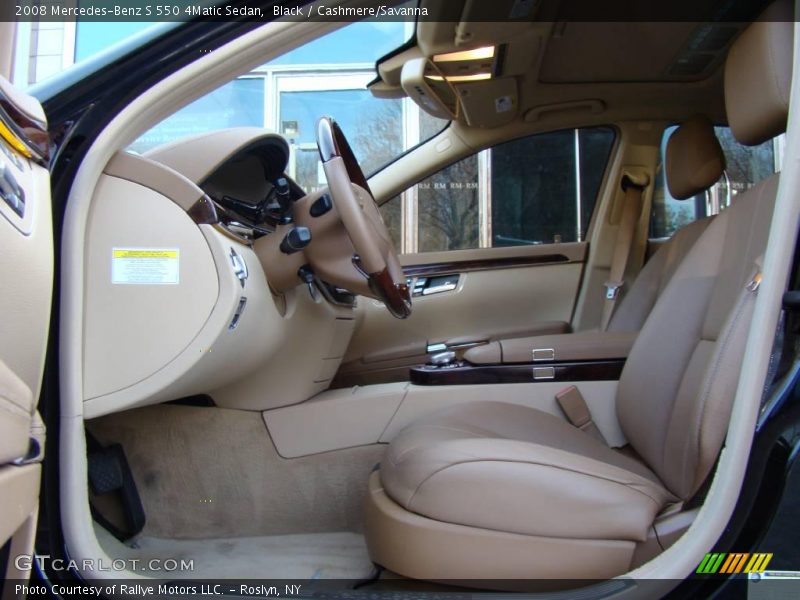 Black / Cashmere/Savanna 2008 Mercedes-Benz S 550 4Matic Sedan