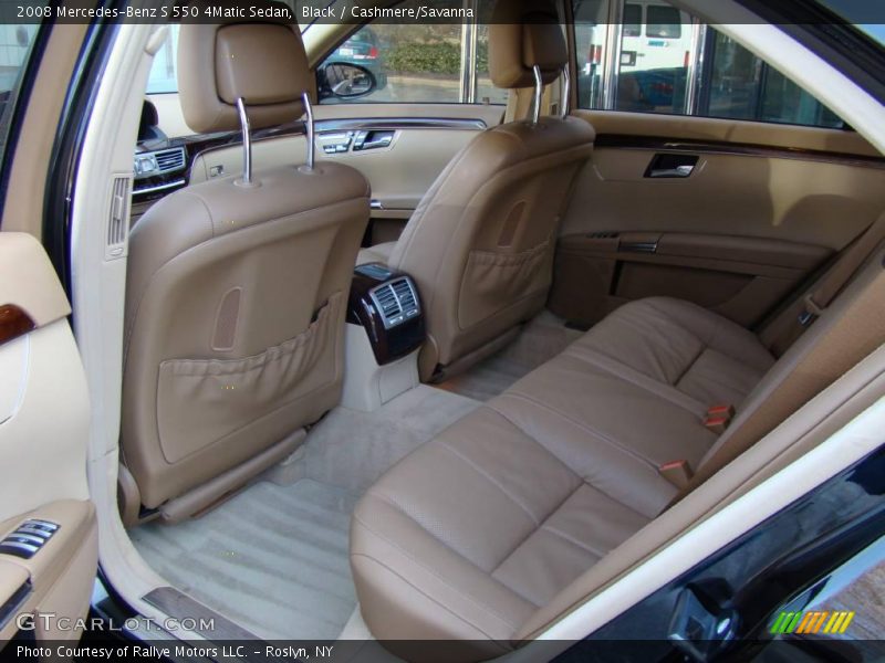 Black / Cashmere/Savanna 2008 Mercedes-Benz S 550 4Matic Sedan