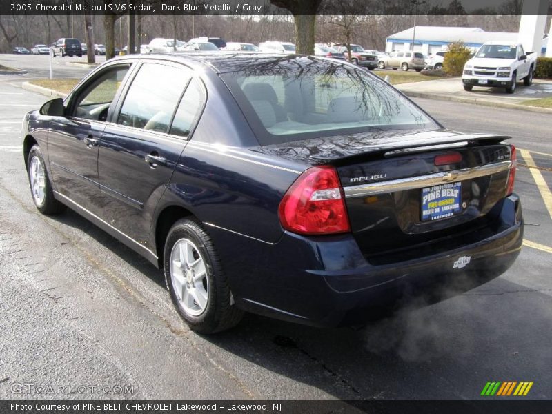 Dark Blue Metallic / Gray 2005 Chevrolet Malibu LS V6 Sedan