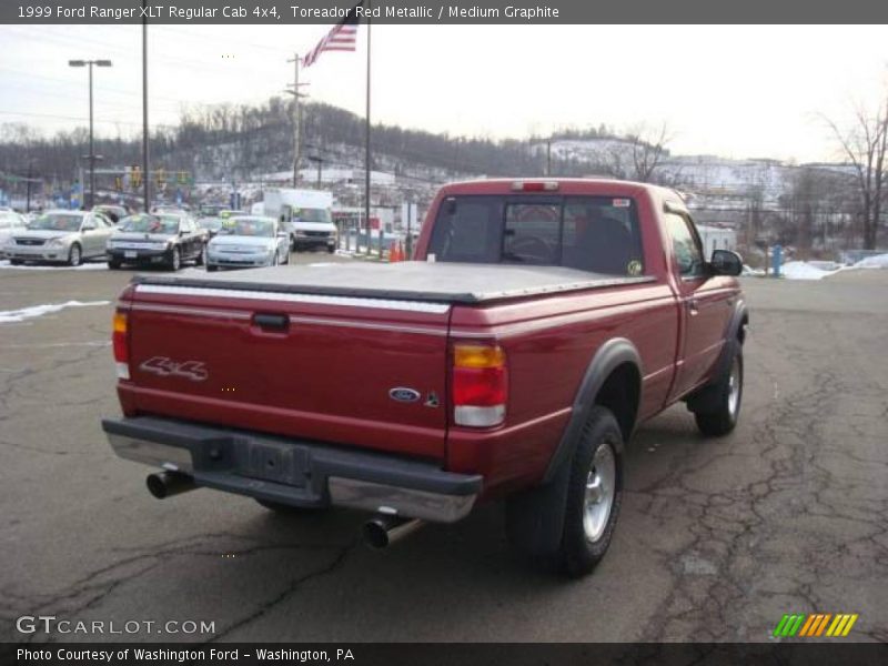Toreador Red Metallic / Medium Graphite 1999 Ford Ranger XLT Regular Cab 4x4
