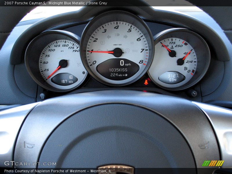 Midnight Blue Metallic / Stone Grey 2007 Porsche Cayman S