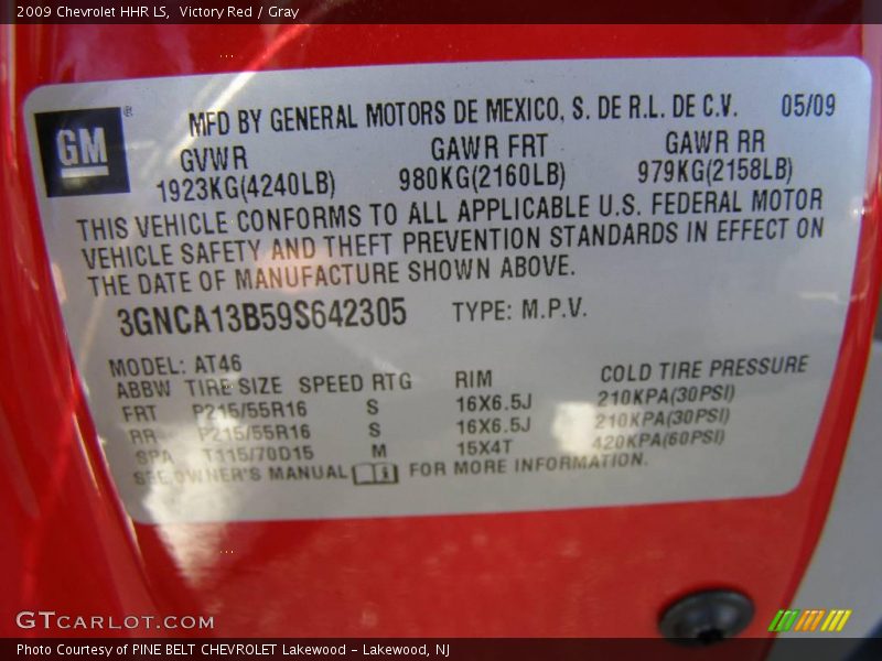 Victory Red / Gray 2009 Chevrolet HHR LS
