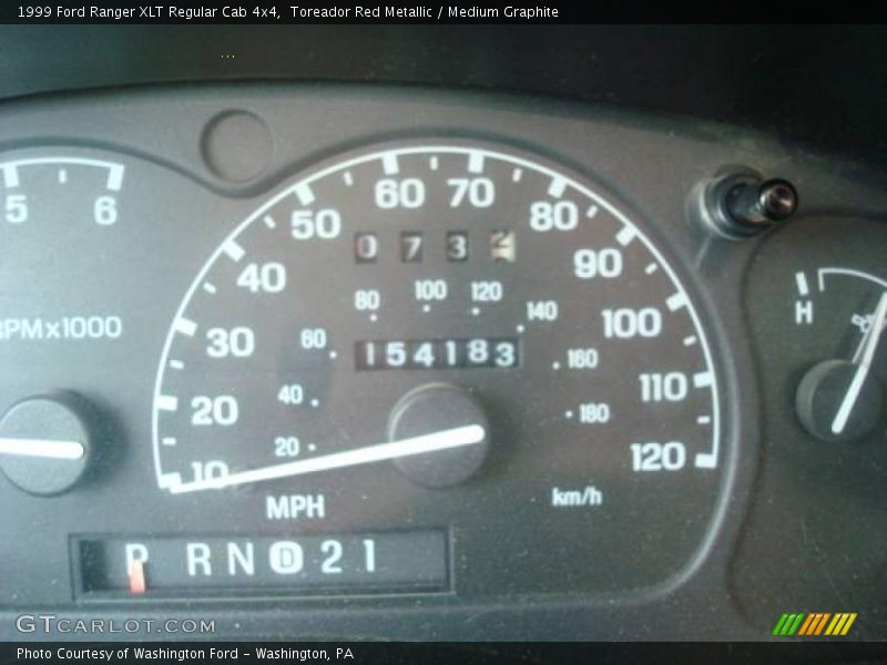 Toreador Red Metallic / Medium Graphite 1999 Ford Ranger XLT Regular Cab 4x4