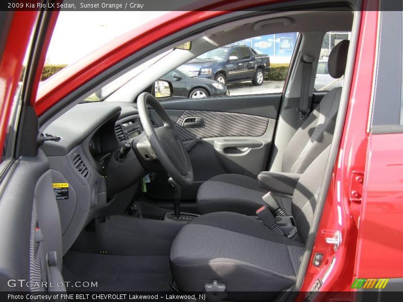 Sunset Orange / Gray 2009 Kia Rio LX Sedan