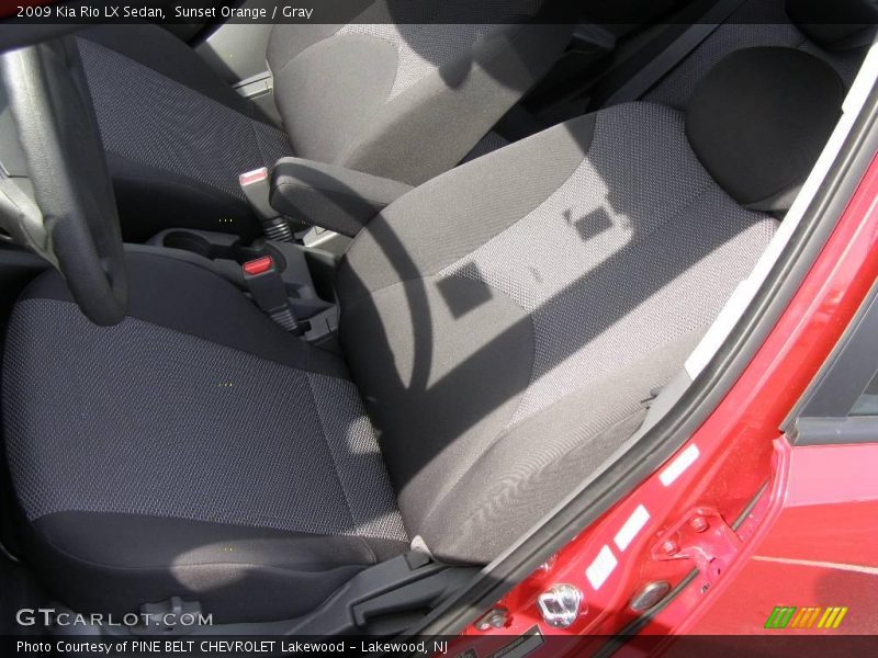 Sunset Orange / Gray 2009 Kia Rio LX Sedan