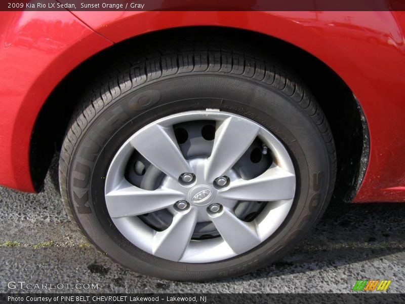 Sunset Orange / Gray 2009 Kia Rio LX Sedan