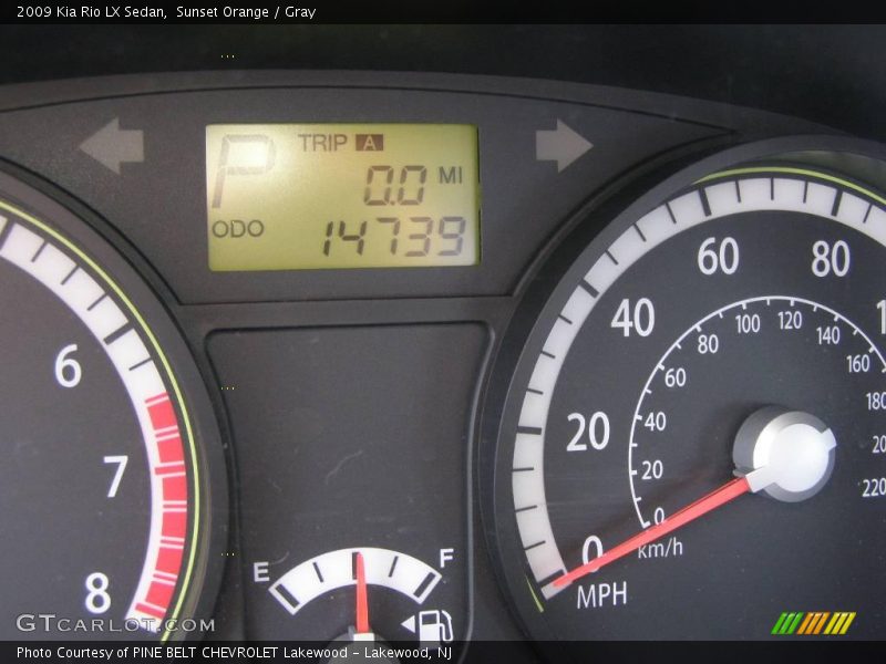 Sunset Orange / Gray 2009 Kia Rio LX Sedan