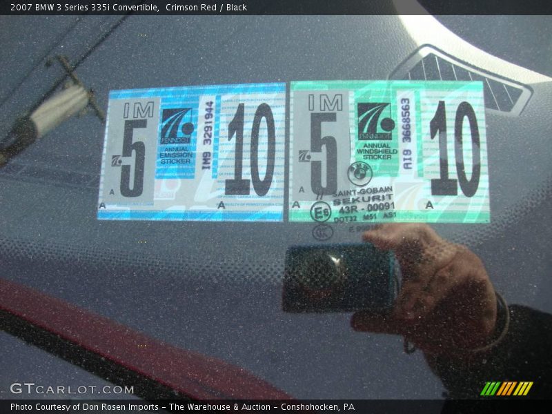Crimson Red / Black 2007 BMW 3 Series 335i Convertible