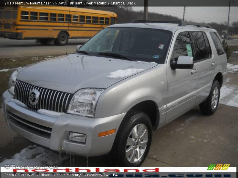 Brilliant Silver Metallic / Charcoal Black 2010 Mercury Mountaineer V6 AWD