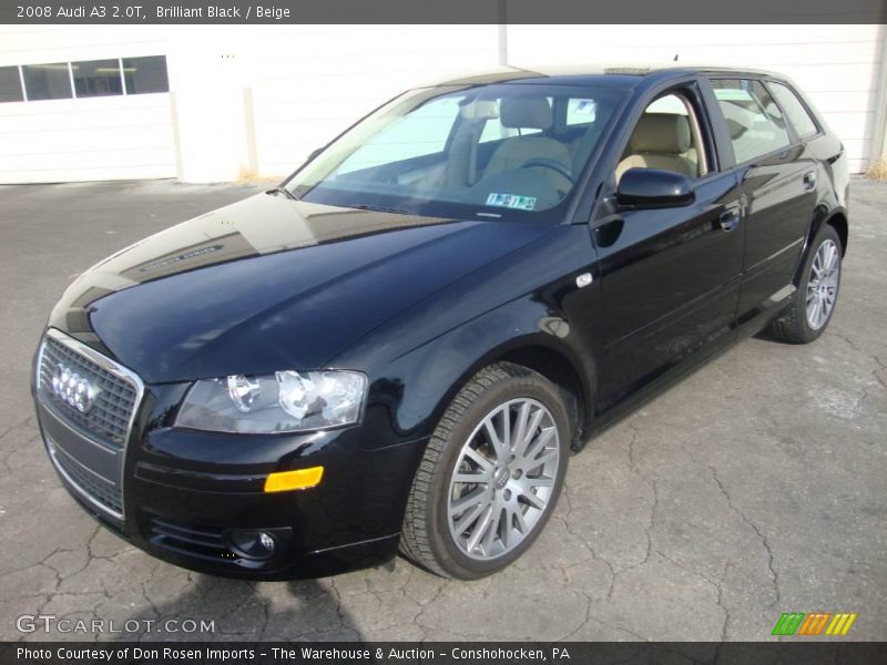 Brilliant Black / Beige 2008 Audi A3 2.0T