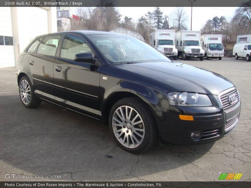Brilliant Black / Beige 2008 Audi A3 2.0T