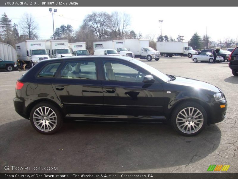 Brilliant Black / Beige 2008 Audi A3 2.0T