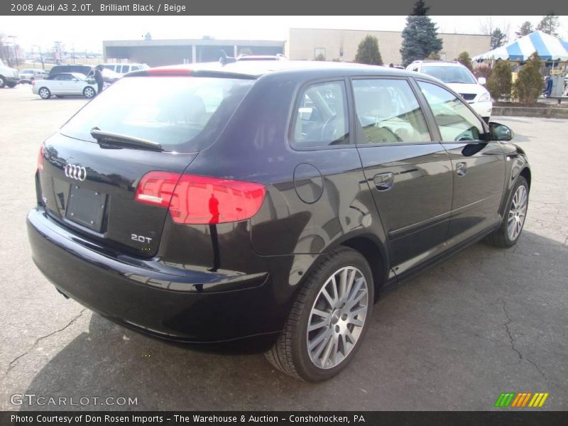 Brilliant Black / Beige 2008 Audi A3 2.0T