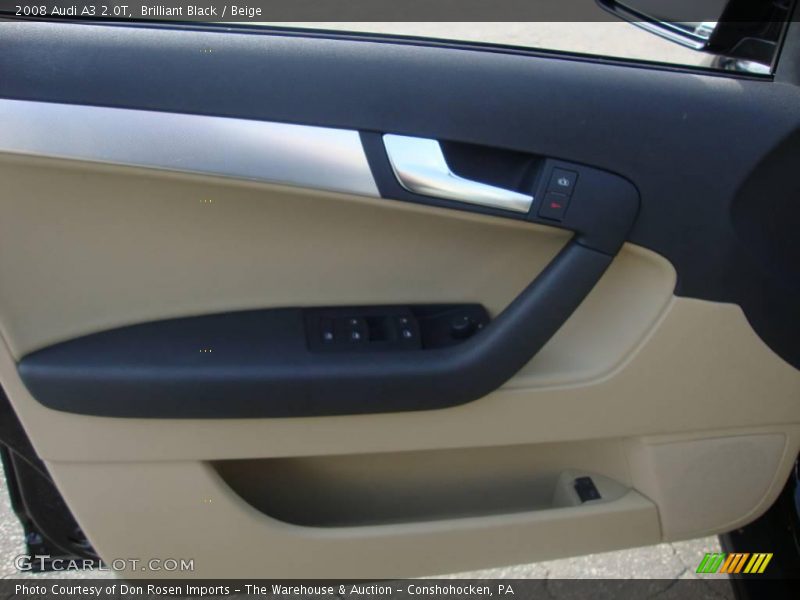 Brilliant Black / Beige 2008 Audi A3 2.0T