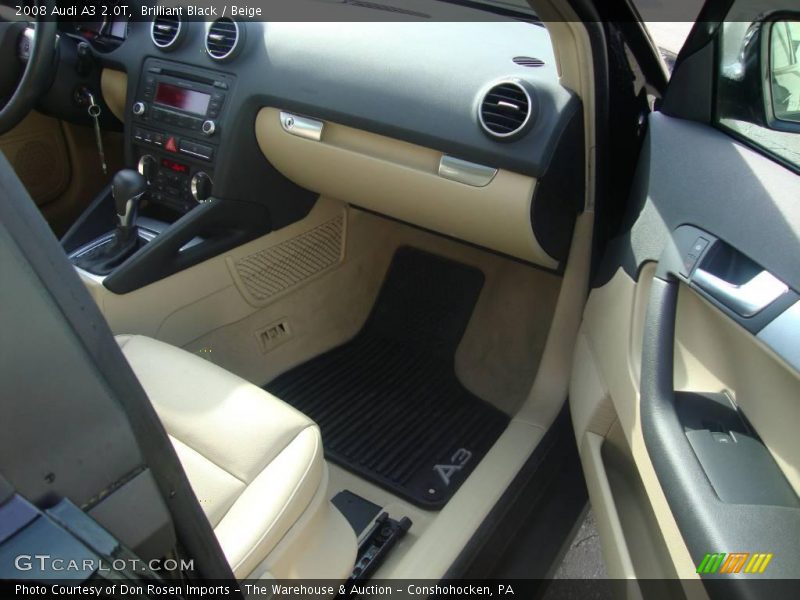 Brilliant Black / Beige 2008 Audi A3 2.0T