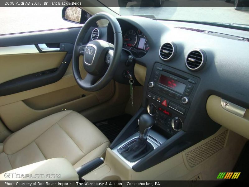 Brilliant Black / Beige 2008 Audi A3 2.0T