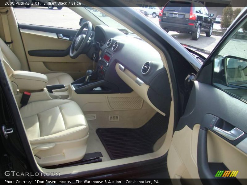 Brilliant Black / Beige 2008 Audi A3 2.0T