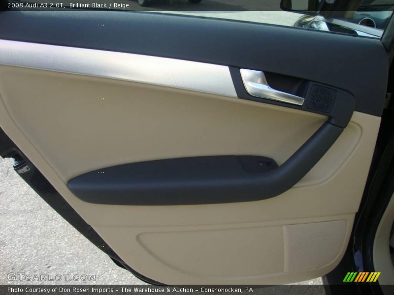 Brilliant Black / Beige 2008 Audi A3 2.0T