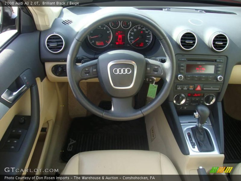 Brilliant Black / Beige 2008 Audi A3 2.0T