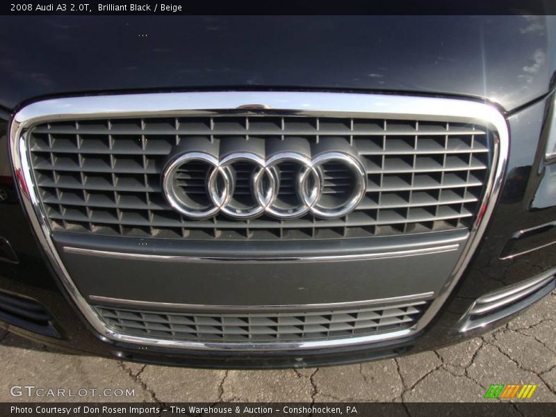 Brilliant Black / Beige 2008 Audi A3 2.0T