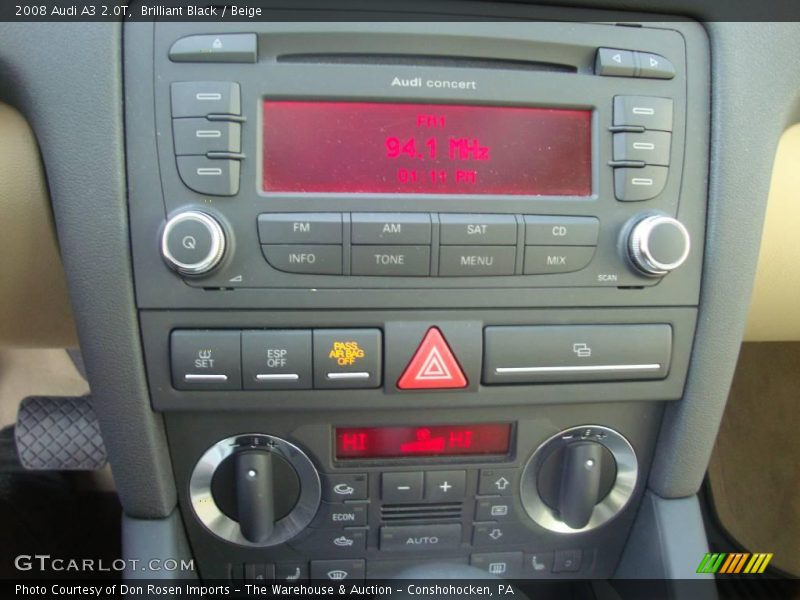 Brilliant Black / Beige 2008 Audi A3 2.0T