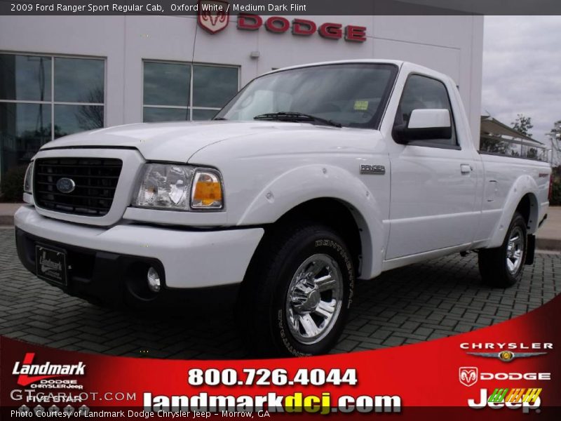 Oxford White / Medium Dark Flint 2009 Ford Ranger Sport Regular Cab