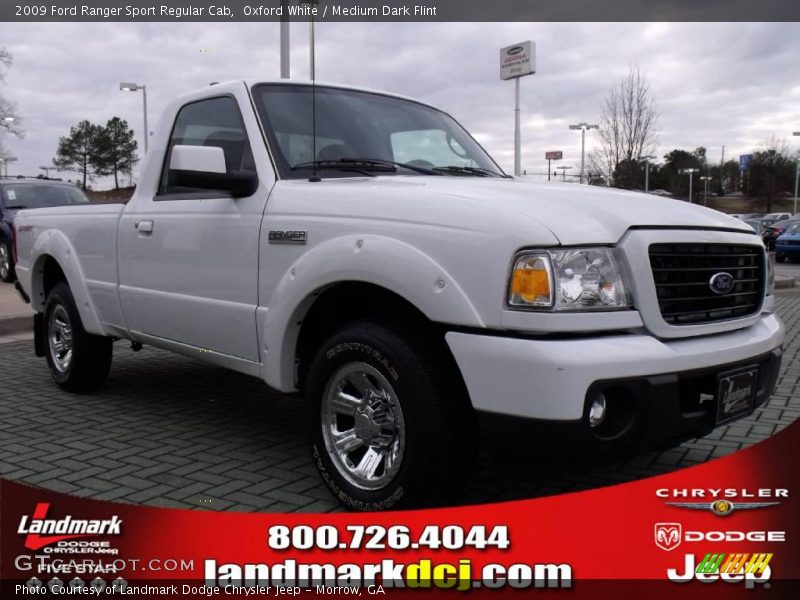 Oxford White / Medium Dark Flint 2009 Ford Ranger Sport Regular Cab