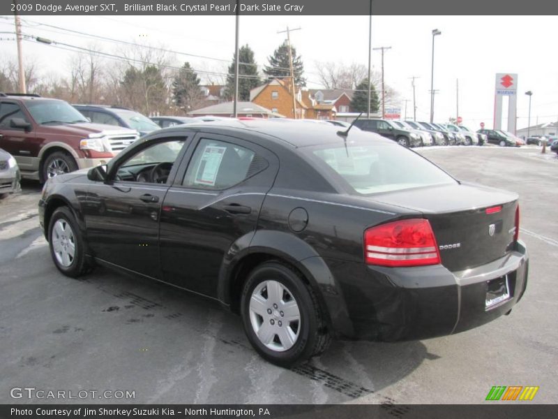 Brilliant Black Crystal Pearl / Dark Slate Gray 2009 Dodge Avenger SXT