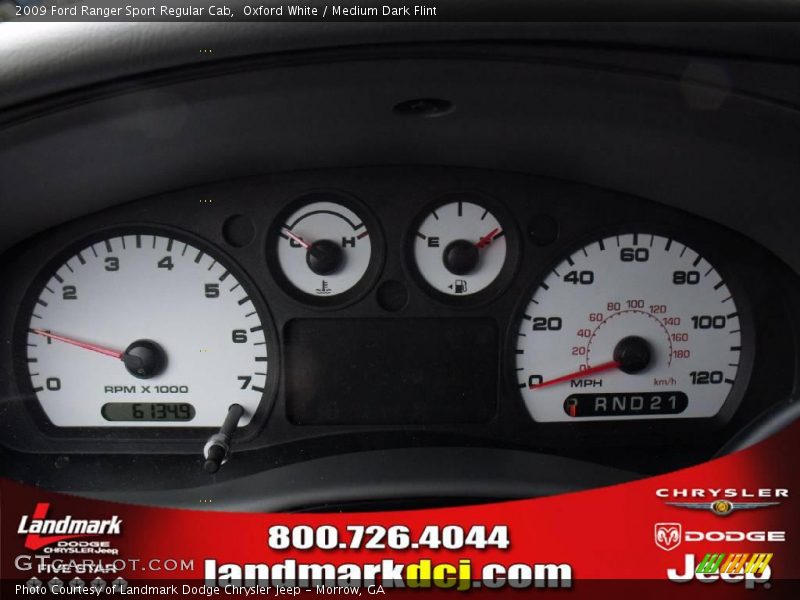 Oxford White / Medium Dark Flint 2009 Ford Ranger Sport Regular Cab