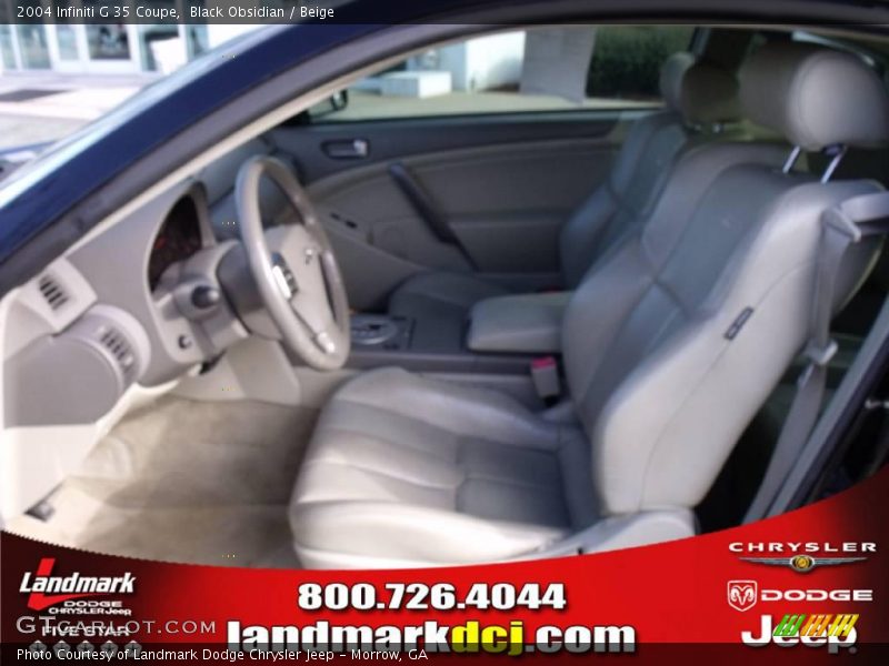 Black Obsidian / Beige 2004 Infiniti G 35 Coupe