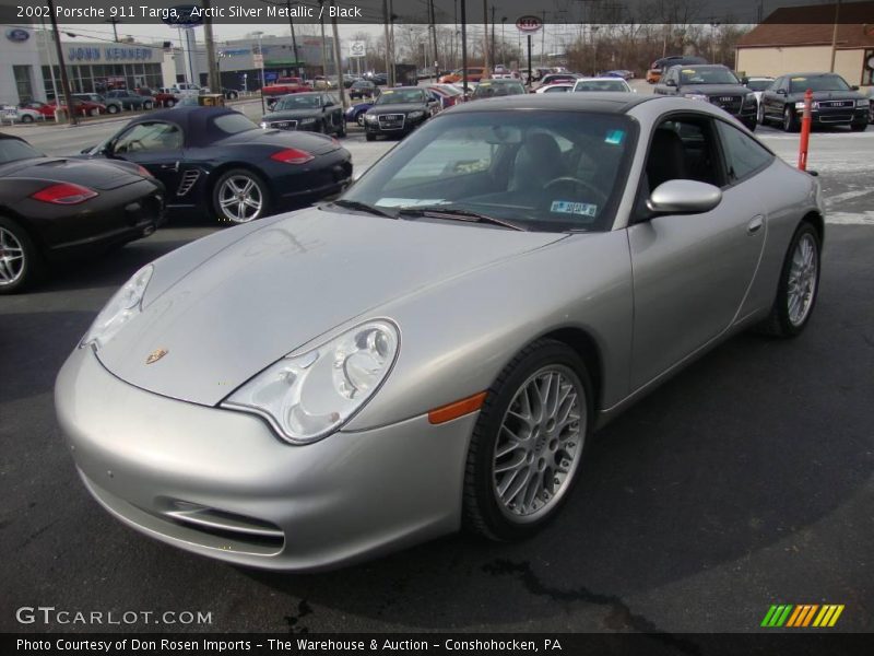 Arctic Silver Metallic / Black 2002 Porsche 911 Targa