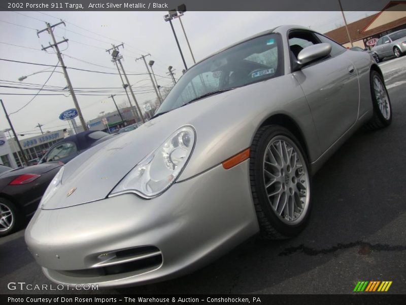 Arctic Silver Metallic / Black 2002 Porsche 911 Targa