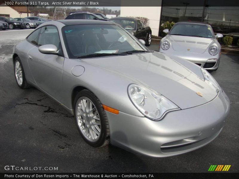 Arctic Silver Metallic / Black 2002 Porsche 911 Targa