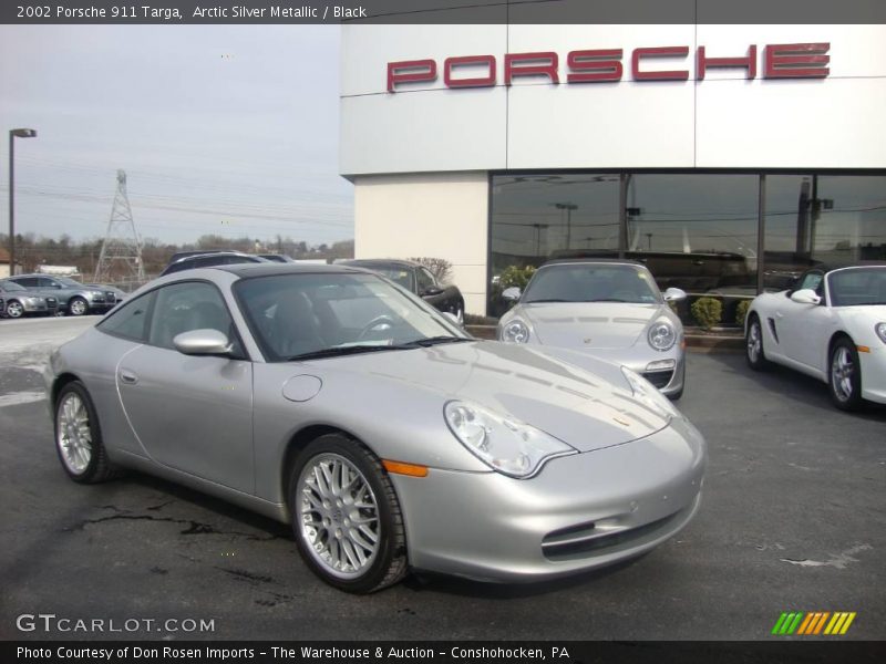 Arctic Silver Metallic / Black 2002 Porsche 911 Targa